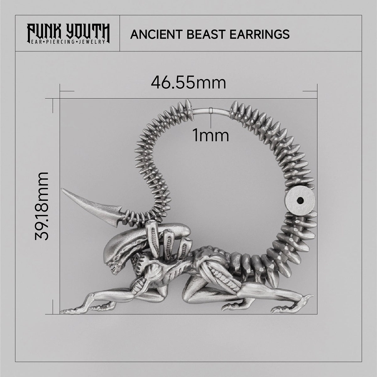 XENOMORPH ALIEN EARRINGS