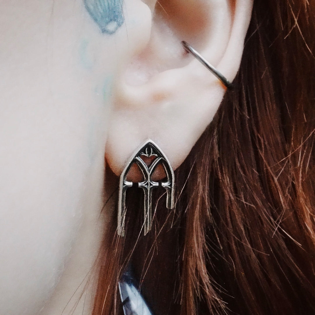 GOTHIC ARCH ELEGANCE STUD EARRINGS