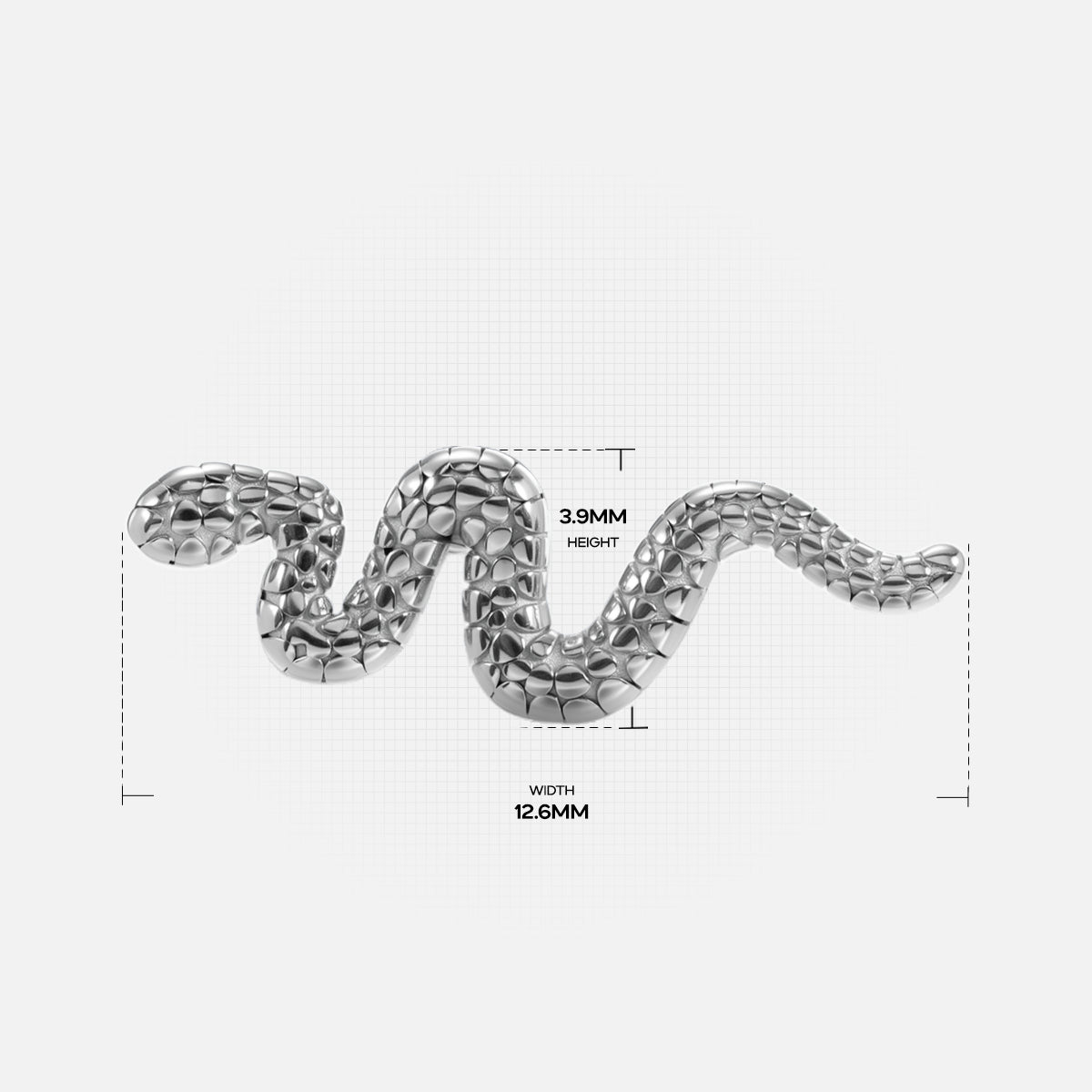 SERPENT-INSPIRED FLAT BACK STUD