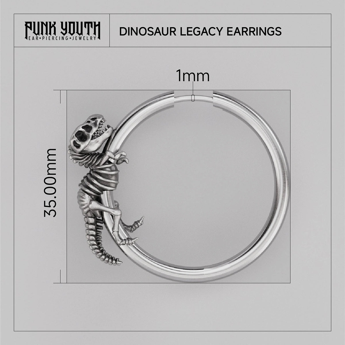 BOUCLES D'OREILLES LEGACY DINOSAURE