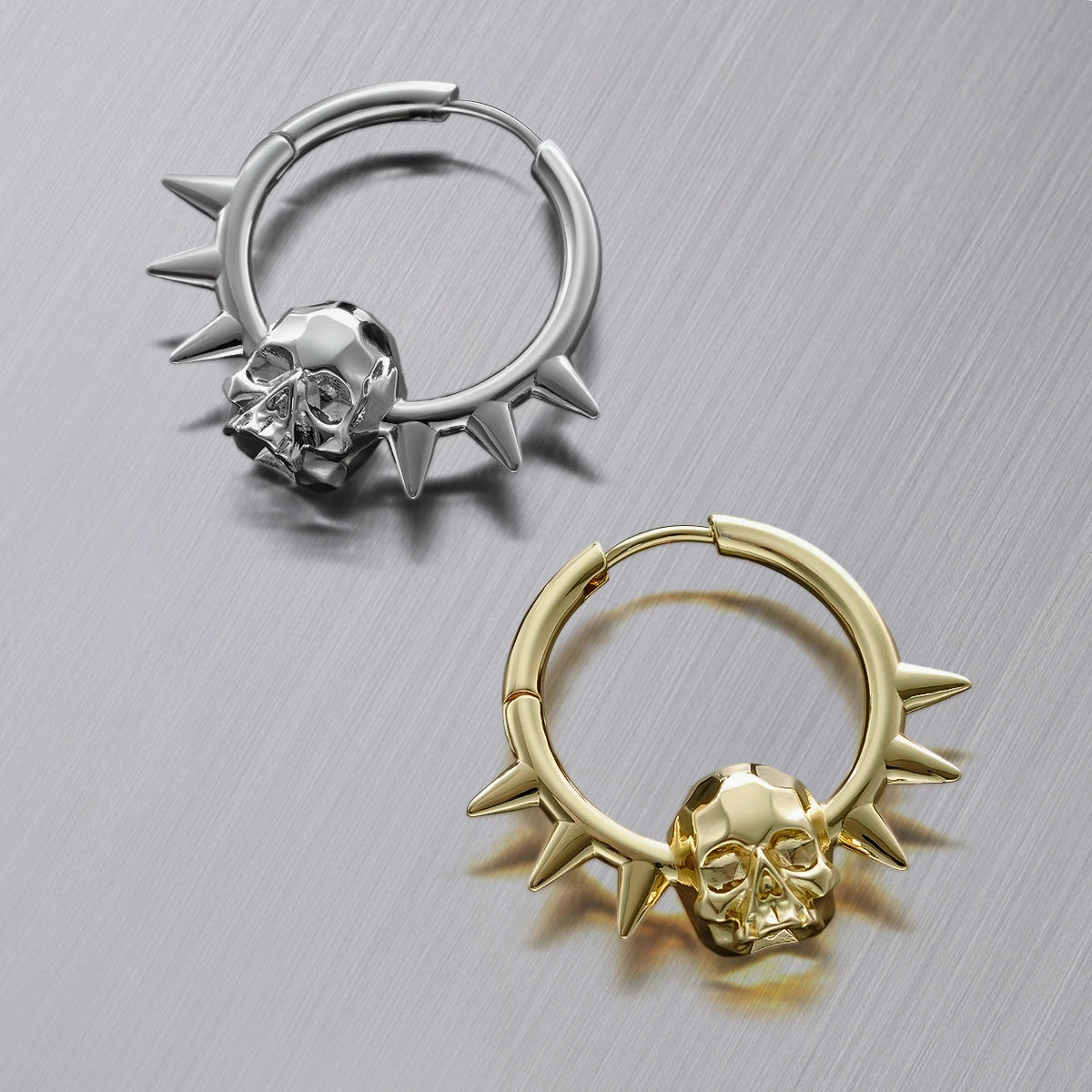 SPIKED SKULL EARRINGS