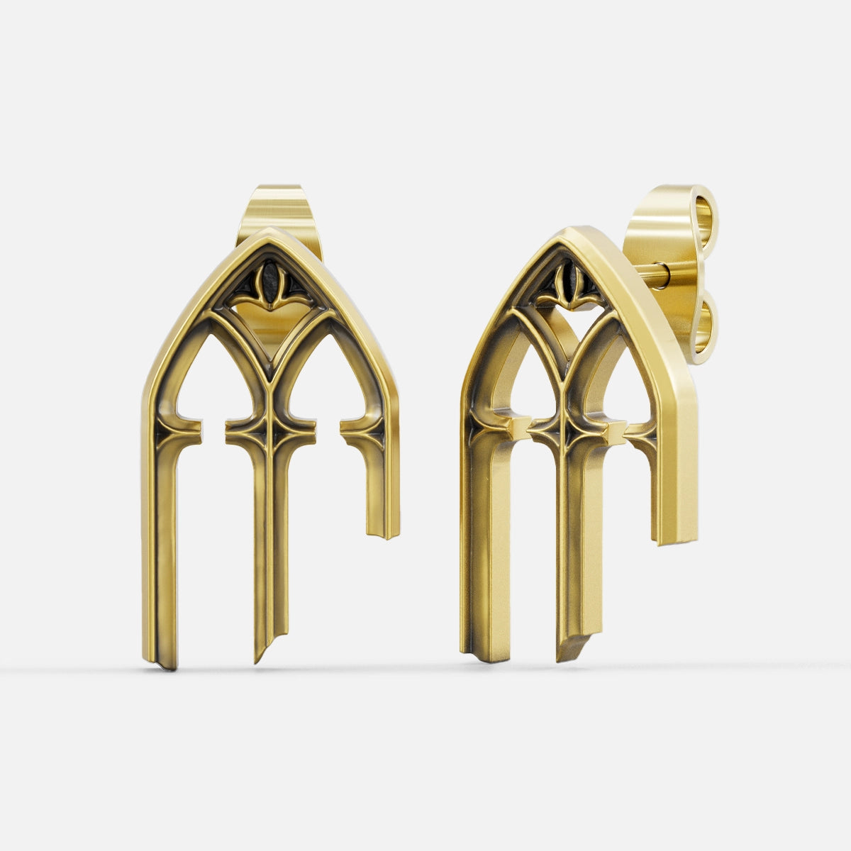 GOTHIC ARCH ELEGANCE STUD EARRINGS