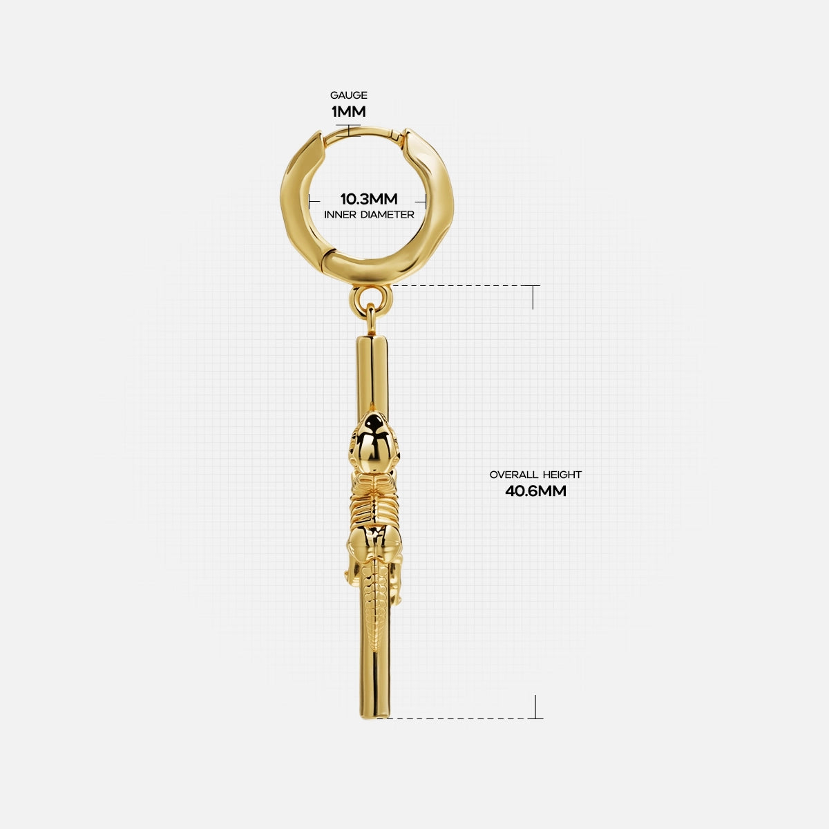 ANCIENT DRAGON FOSSIL EARRINGS