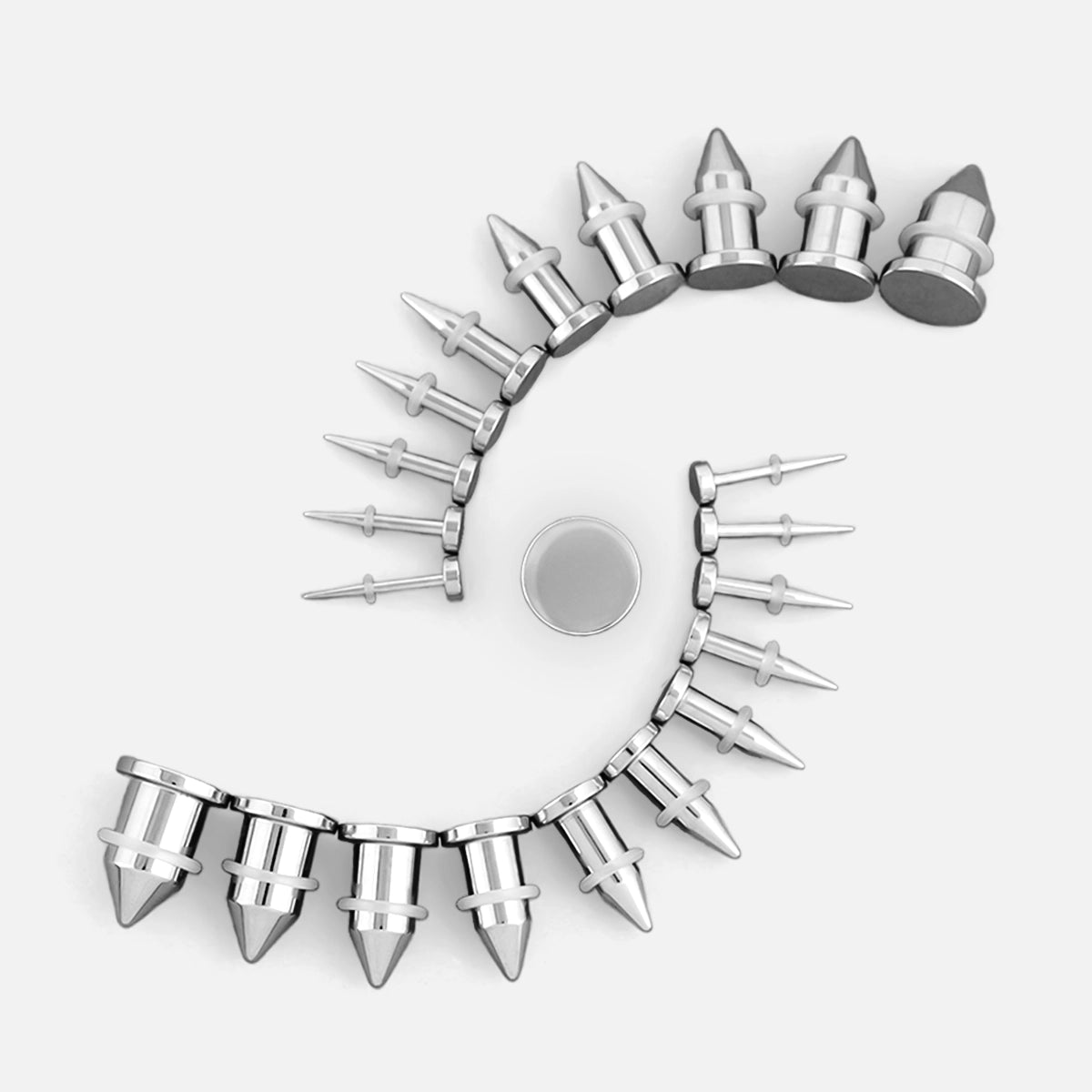 SILVER APEX STAINLESS STEEL EAR STRETCHING KIT