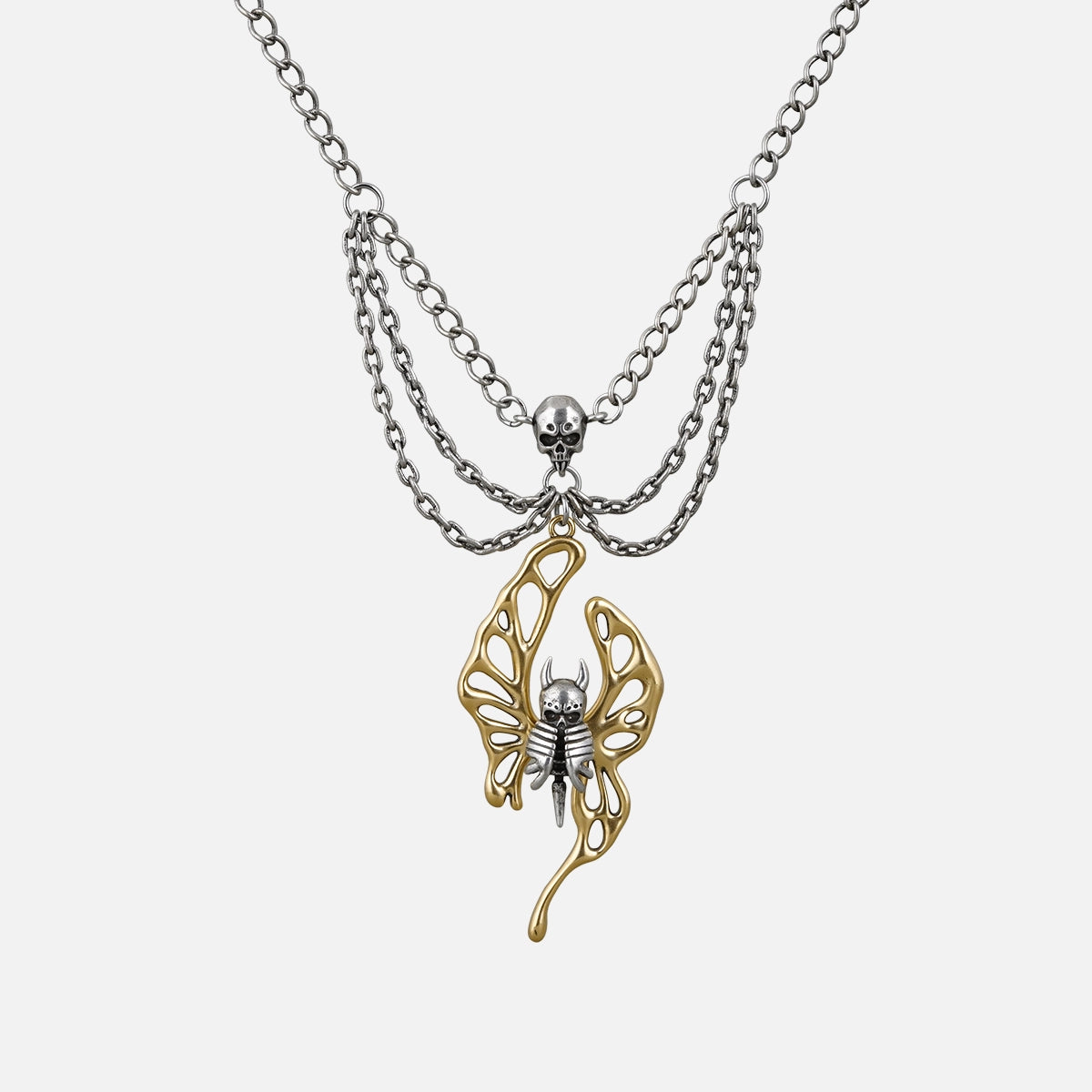 ETHEREAL MOTH SKULL NECKLACE