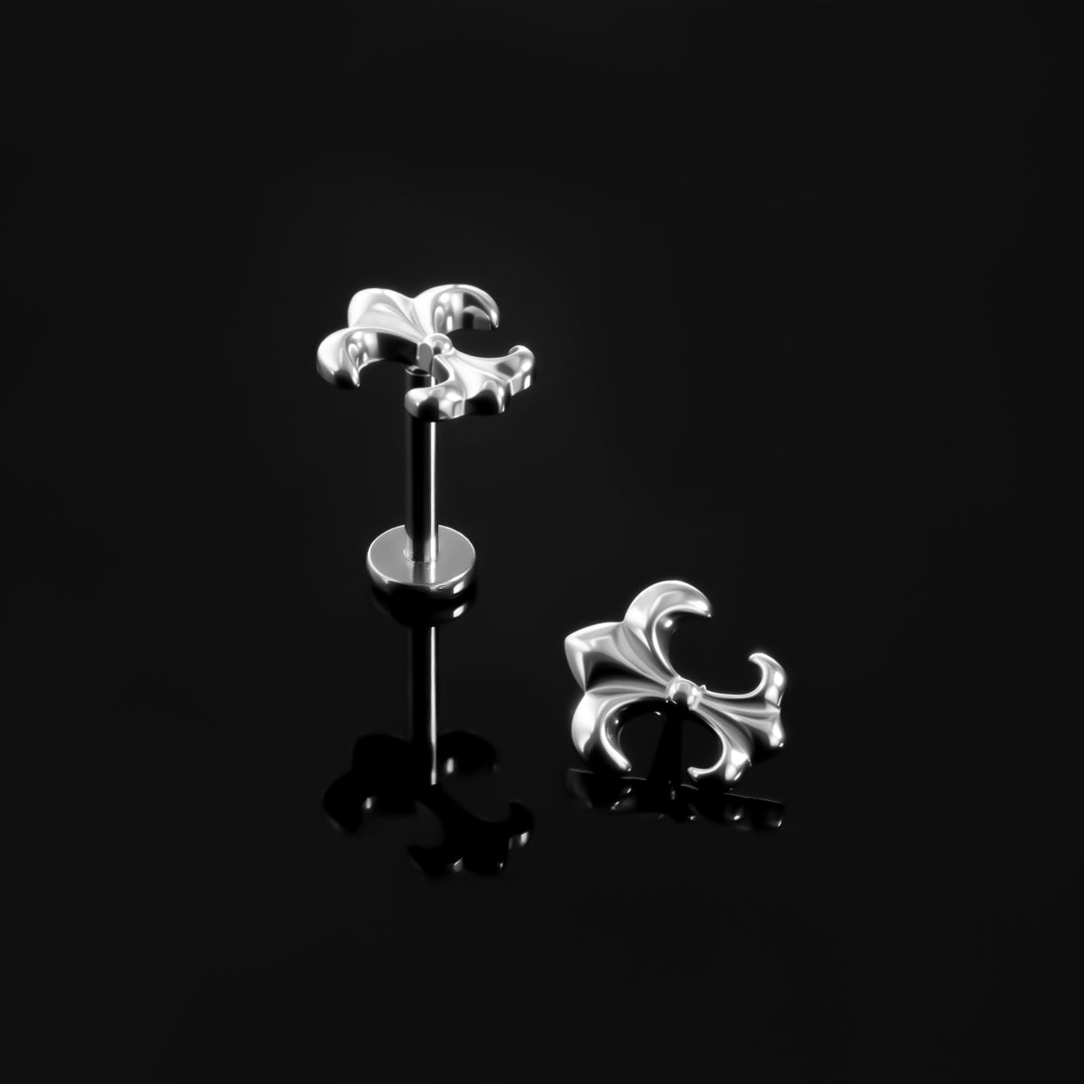 FLEUR-DE-LIS FLAT BACK STUD
