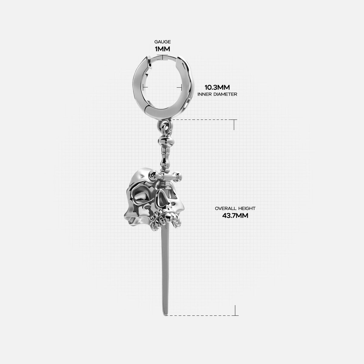 SKULL DAGGER EARRINGS