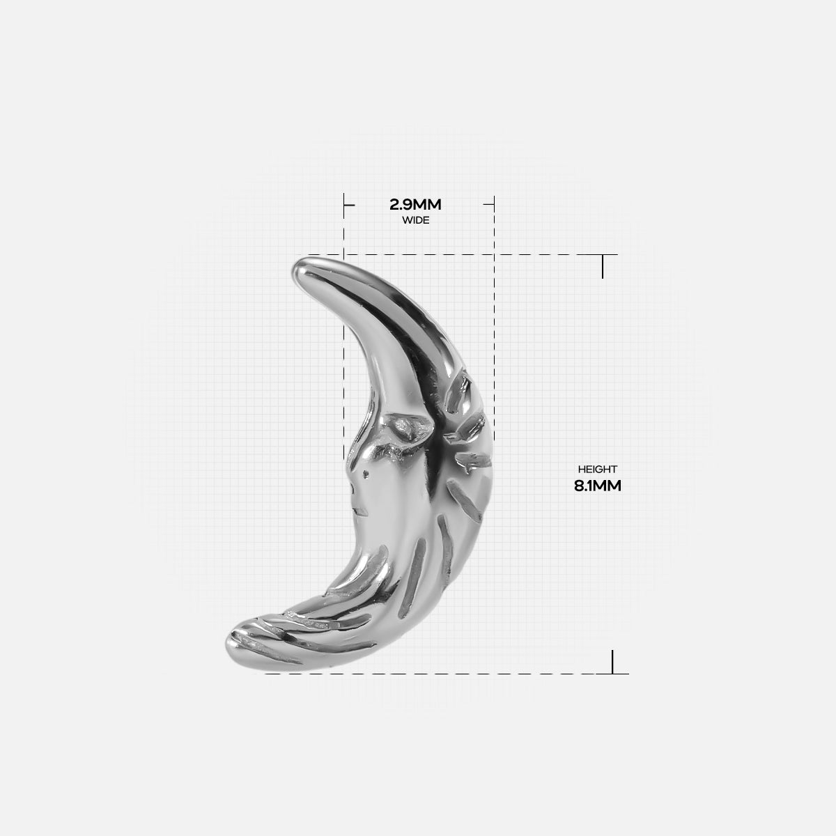 MOONLIT GUARDIAN FLAT BACK STUD