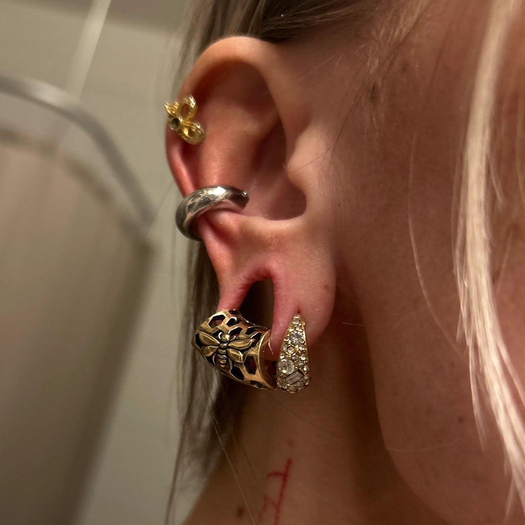 HONEYCOMB BEE EAR CUFFS