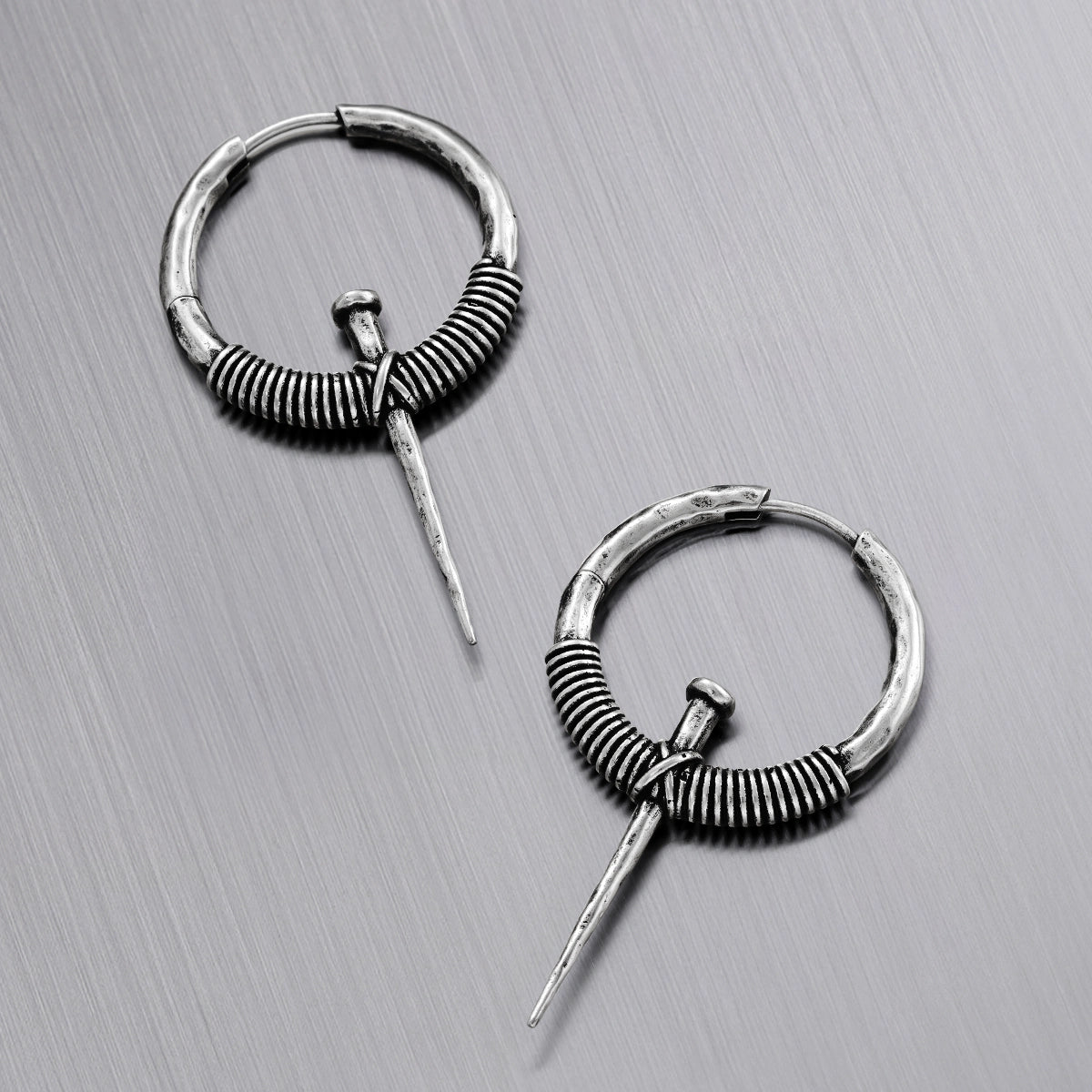 COILED NAIL EARRINGS