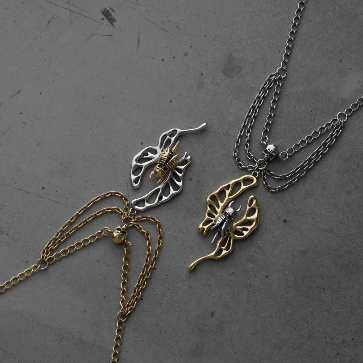 ETHEREAL MOTH SKULL NECKLACE