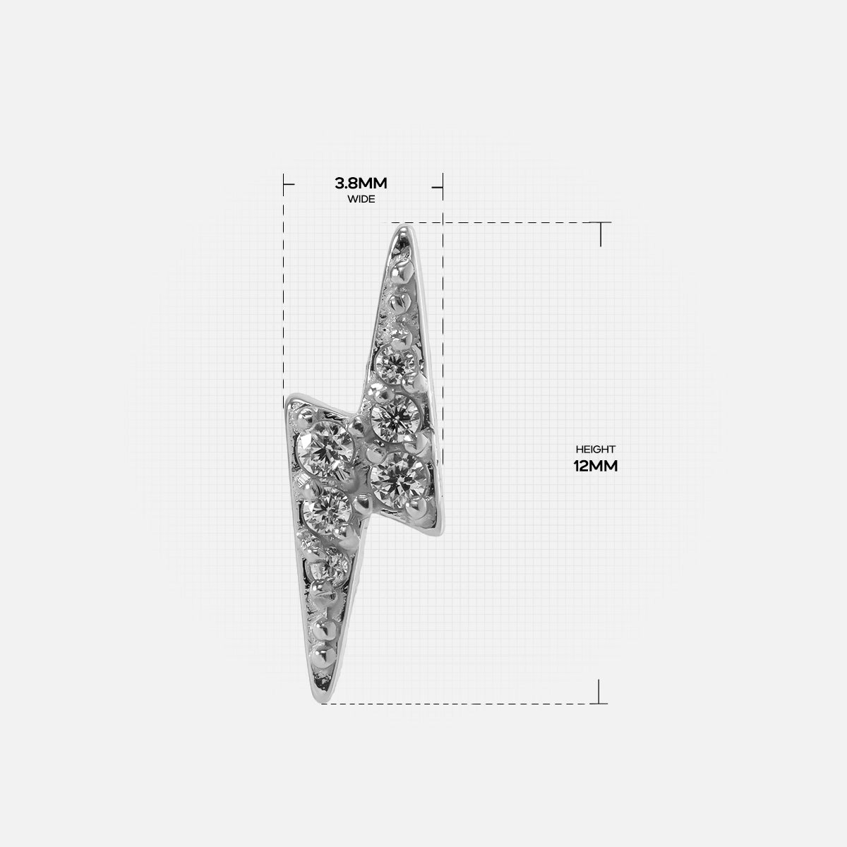 THUNDER SPARK FLAT BACK STUD
