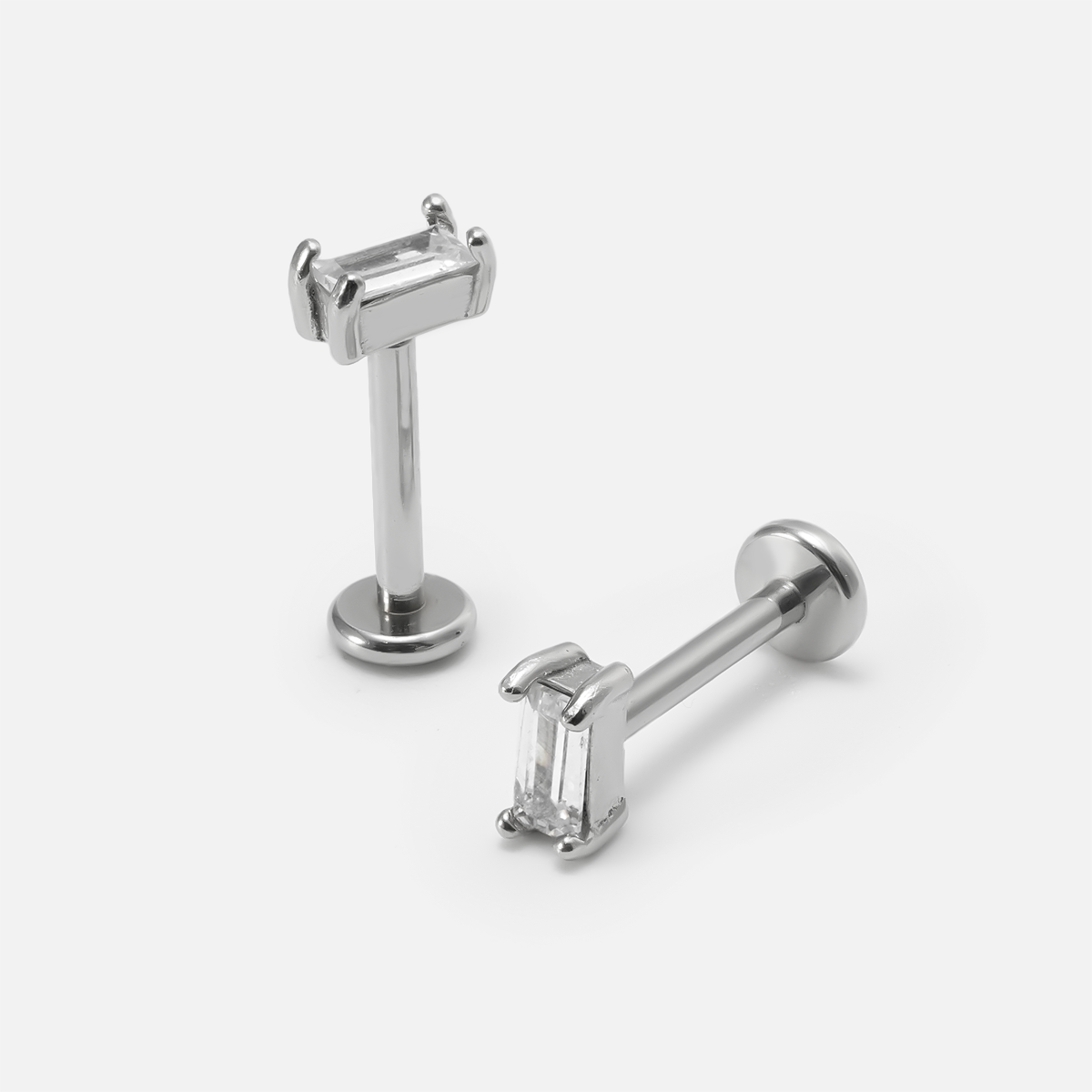 BRILLIANT RECTANGLE FLAT BACK STUD