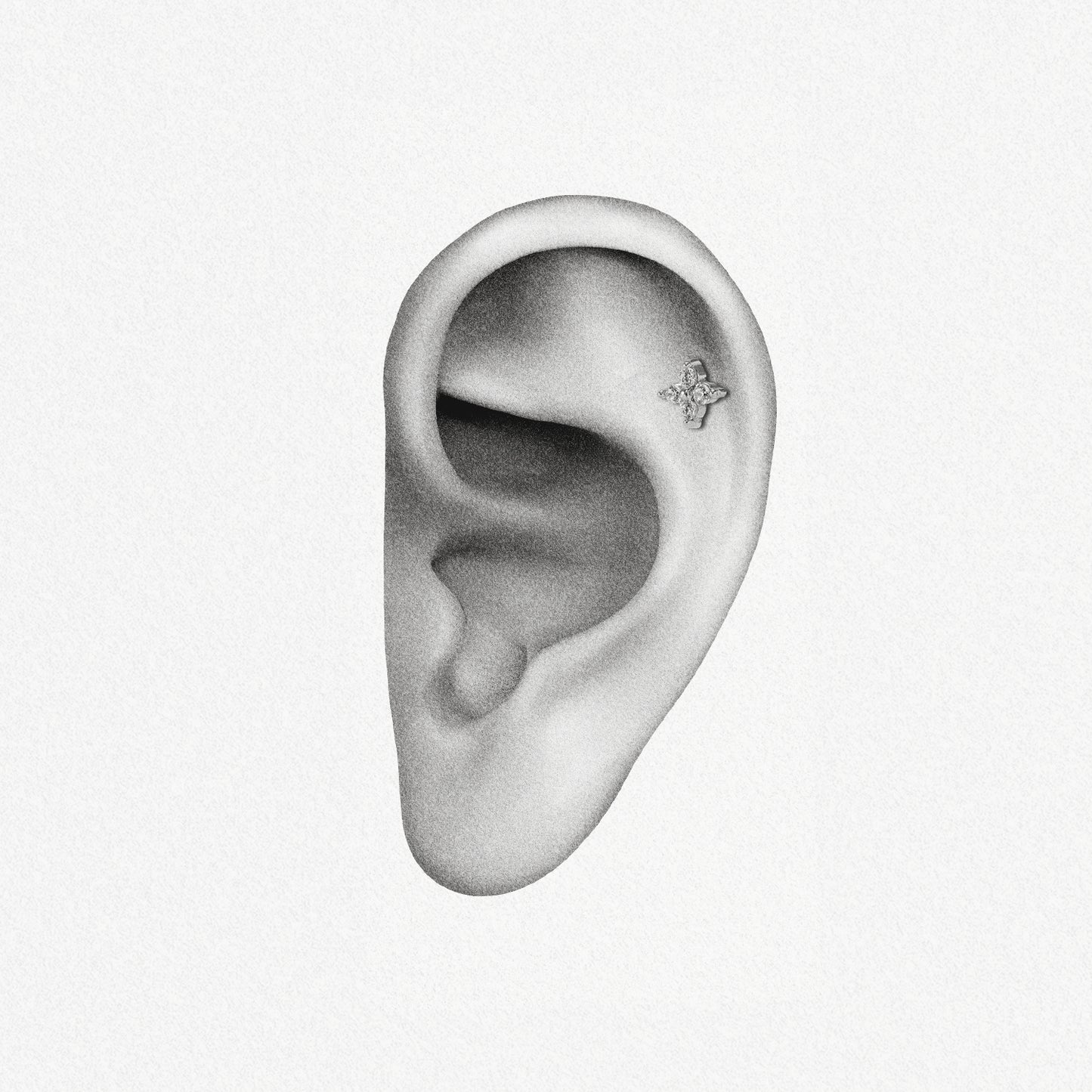 CELESTIAL POINT FLAT BACK STUD