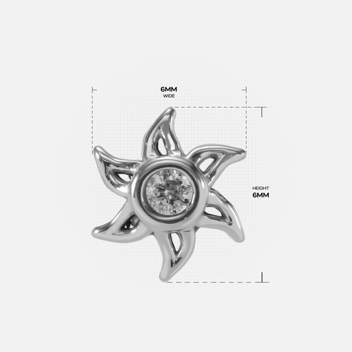 SOLAR BLOOM FLAT BACK STUD