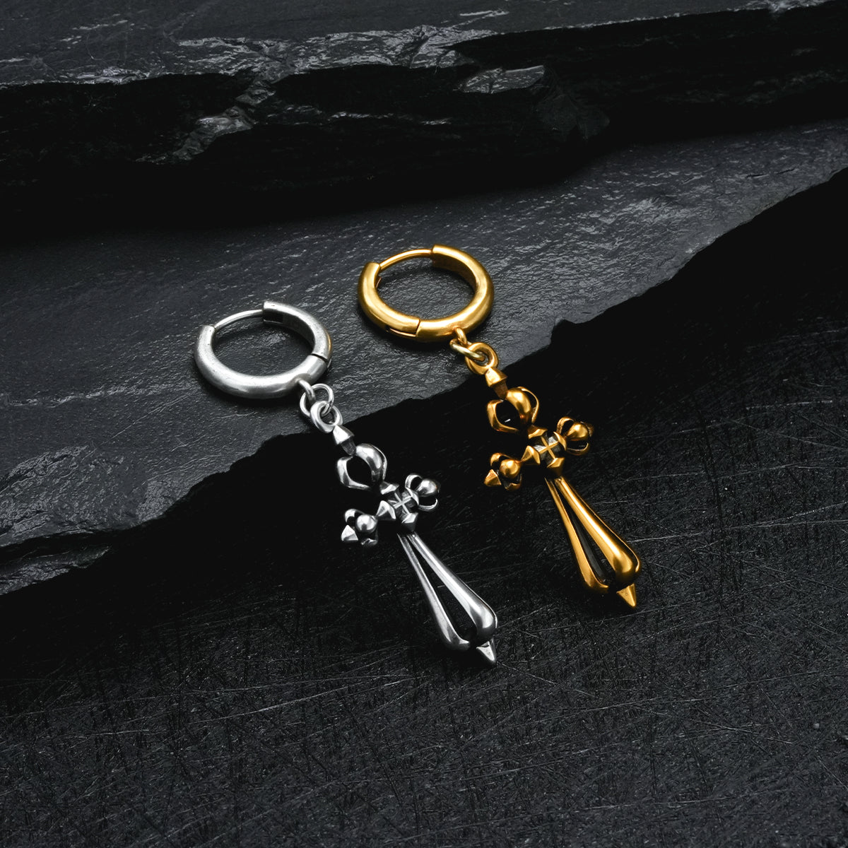 ELEGANCE CROSS EARRINGS