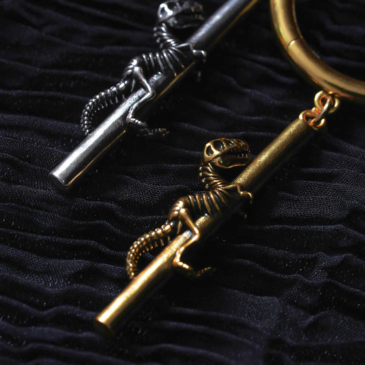 ANCIENT DRAGON FOSSIL EARRINGS