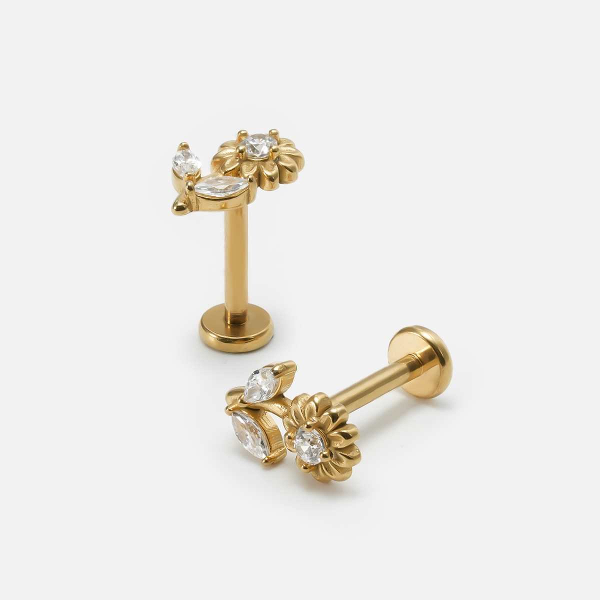 DAISY SHINE FLAT BACK STUD