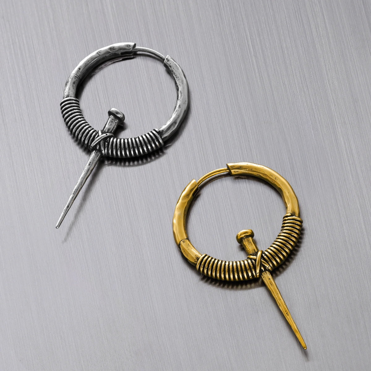 COILED NAIL EARRINGS
