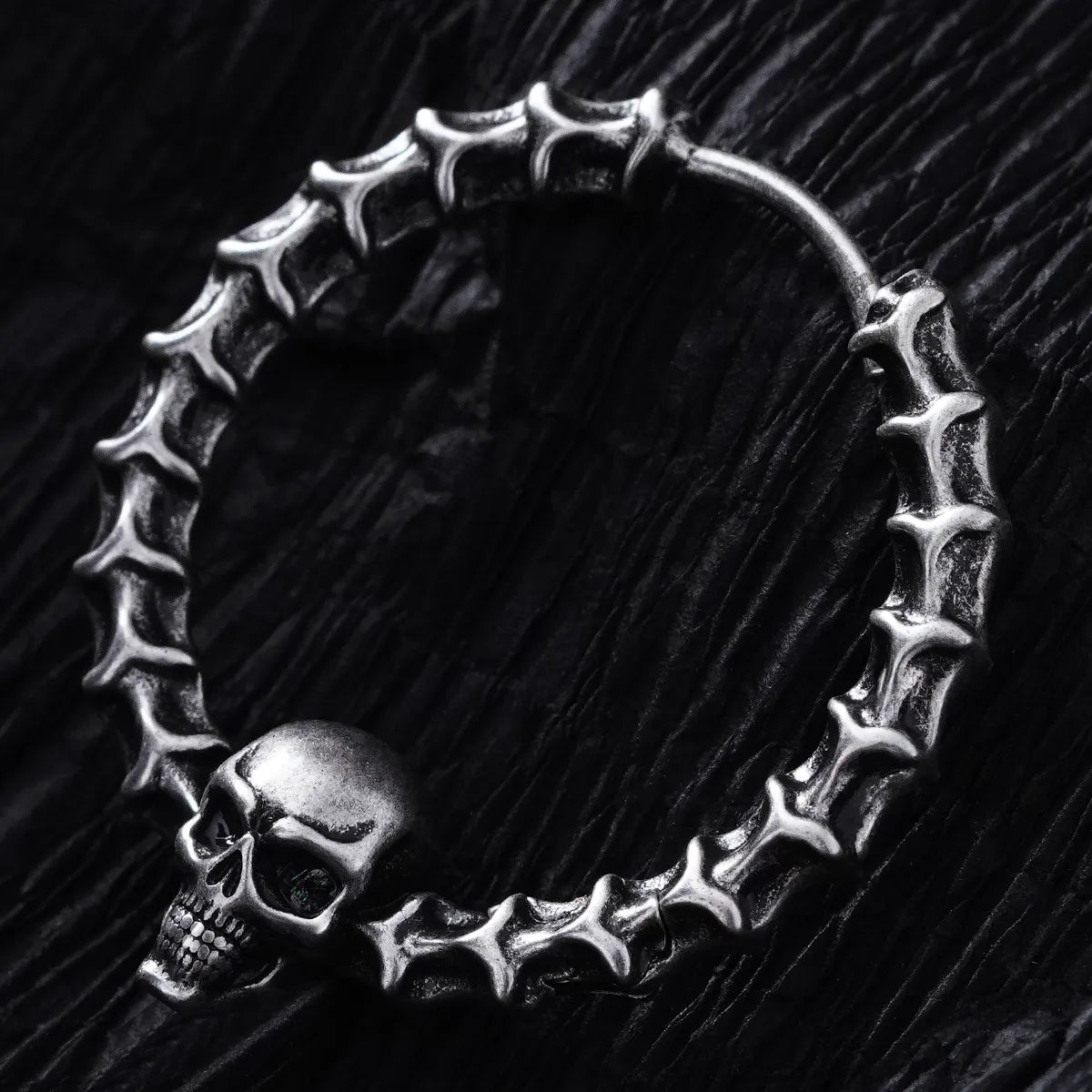 REQUIEM SKULL HOOPS EARRINGS