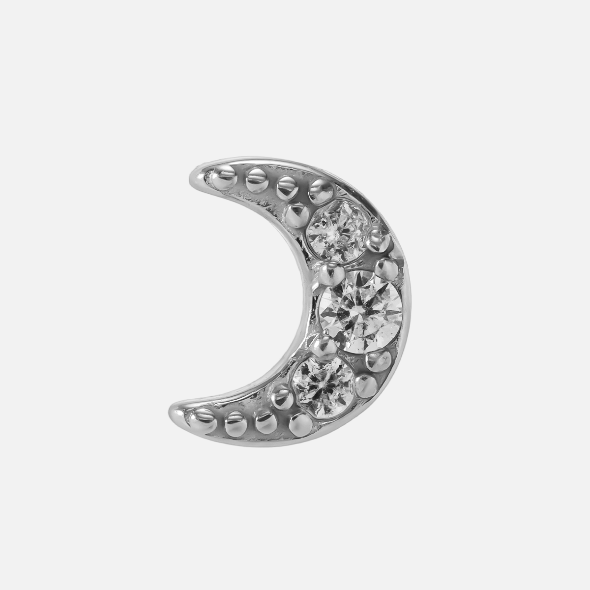 STARLIT MOON FLAT BACK STUD