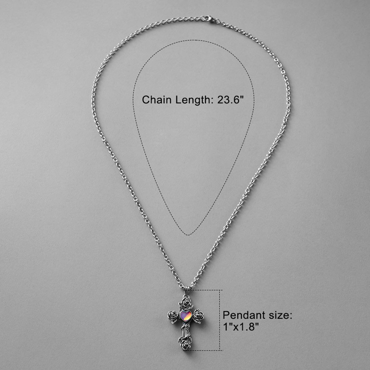 SACRIFICE AND BEAUTY CROSS NECKLACE