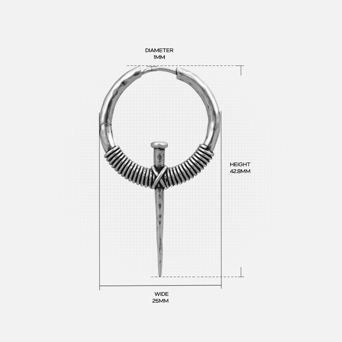 COILED NAIL EARRINGS
