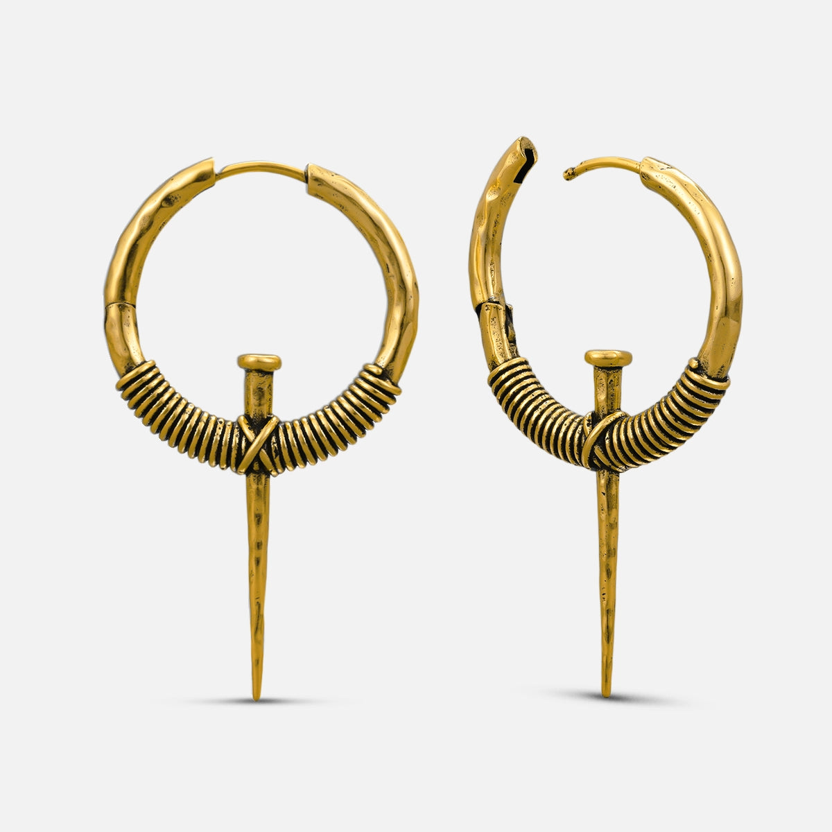 COILED NAIL EARRINGS