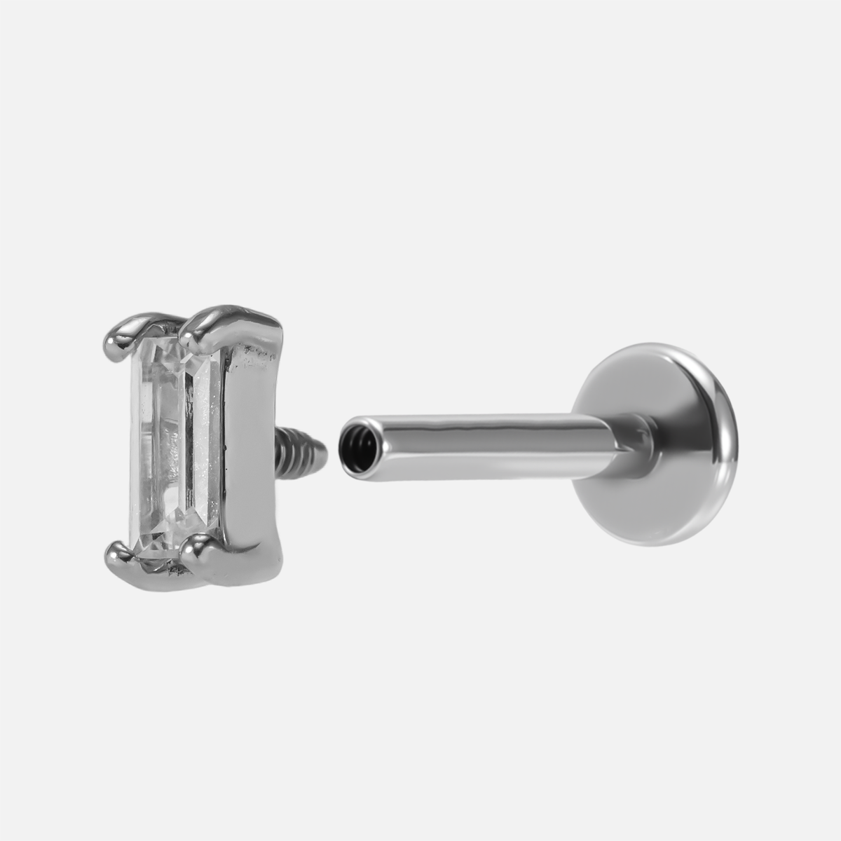 BRILLIANT RECTANGLE FLAT BACK STUD