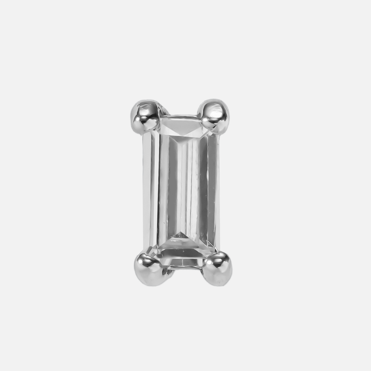 BRILLIANT RECTANGLE FLAT BACK STUD