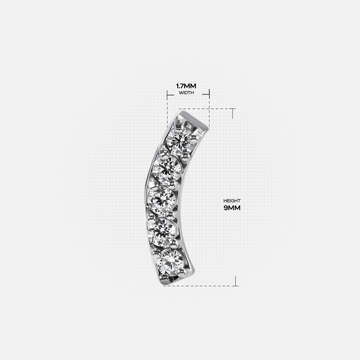 STYLISH CURVATURE FLAT BACK STUD