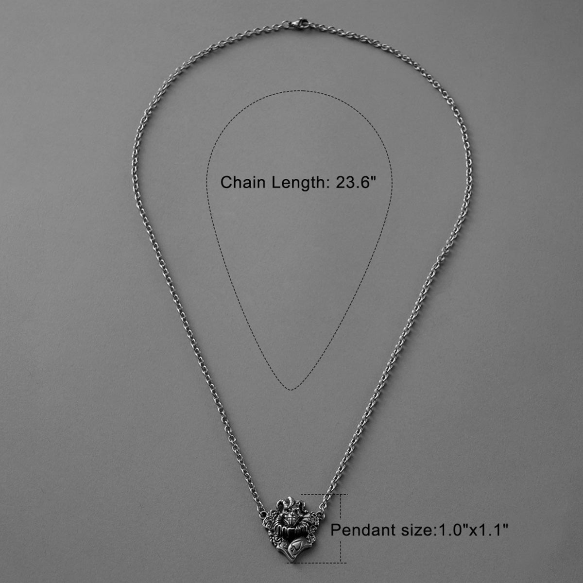 REBELLIOUS JOKER ROSE NECKLACE