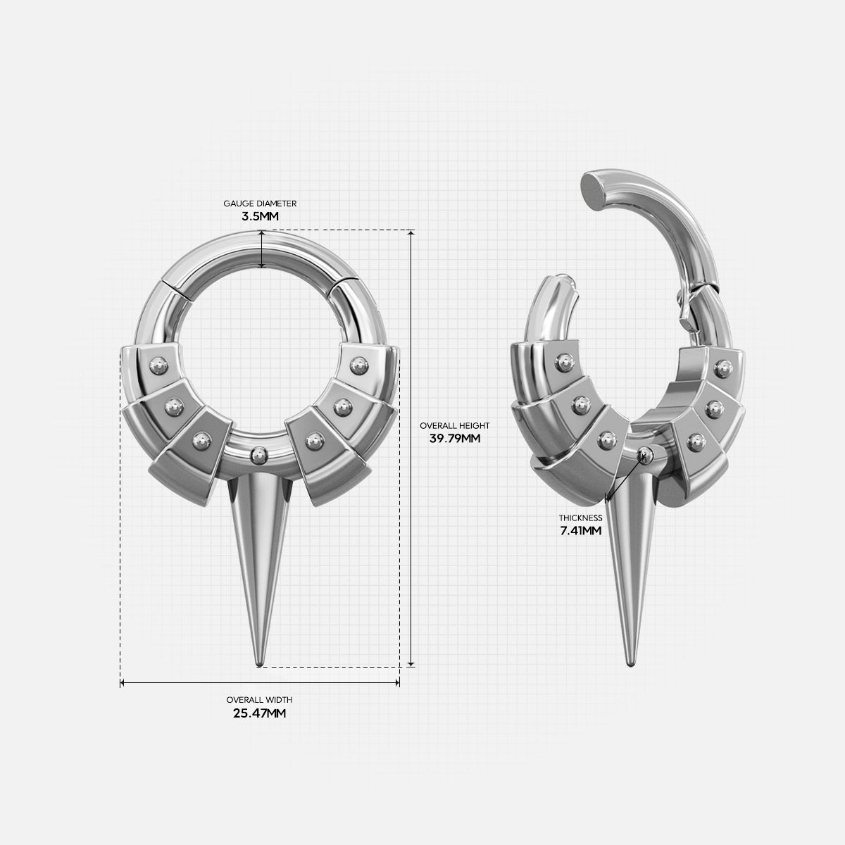 INTERLOCK SPIKE EAR WEIGHT