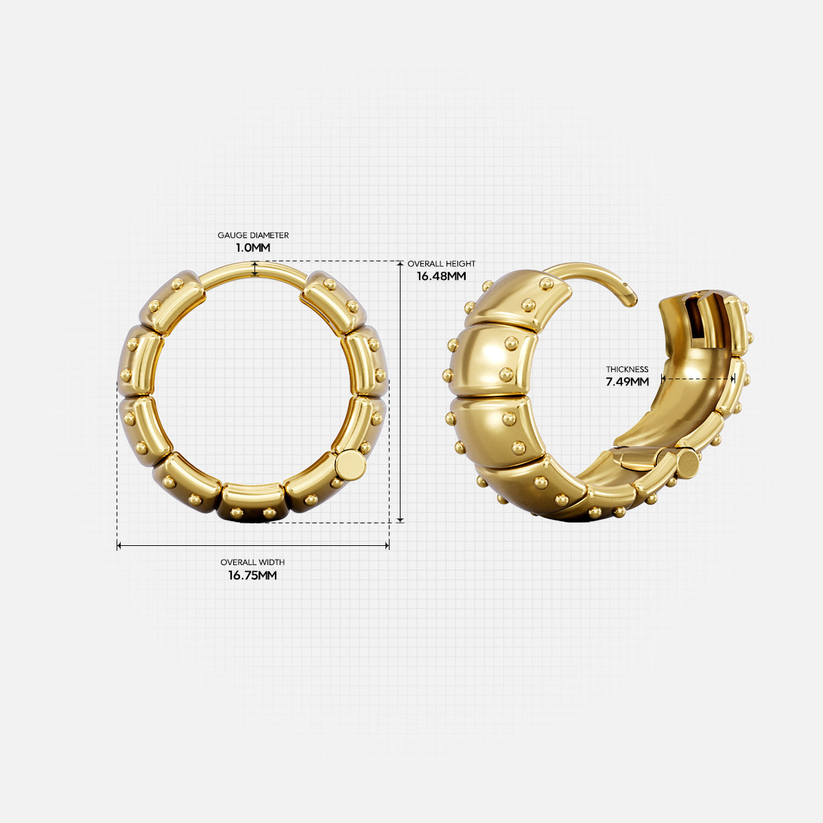 LAMINAR PLATE HOOP EARRINGS