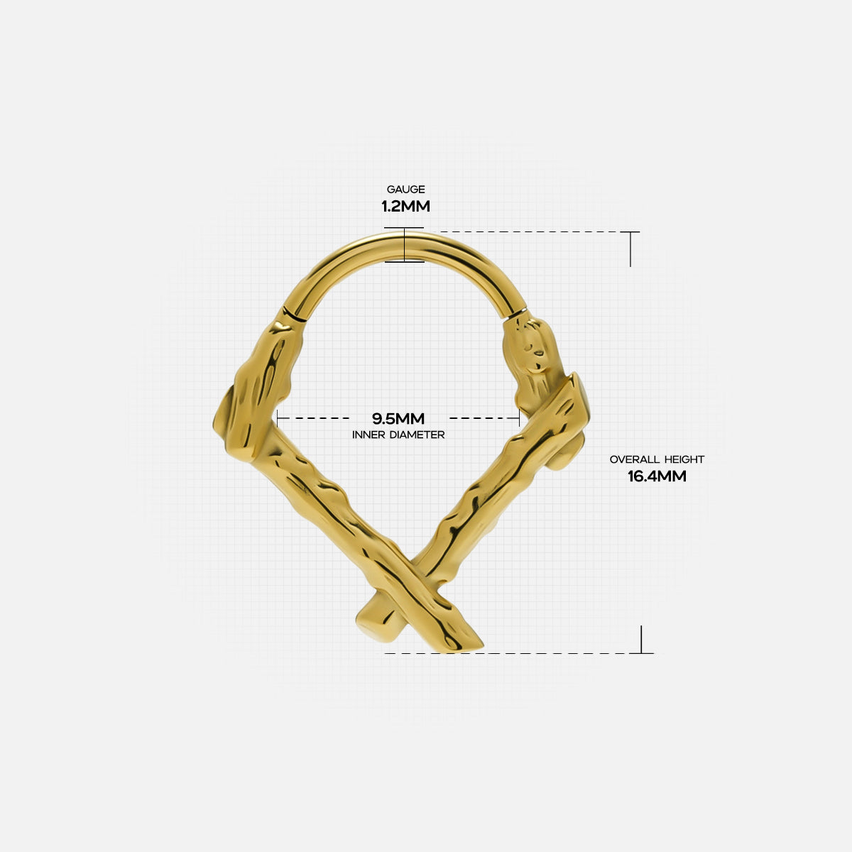 RUSTIC BRANCH SEPTUM CLICKER
