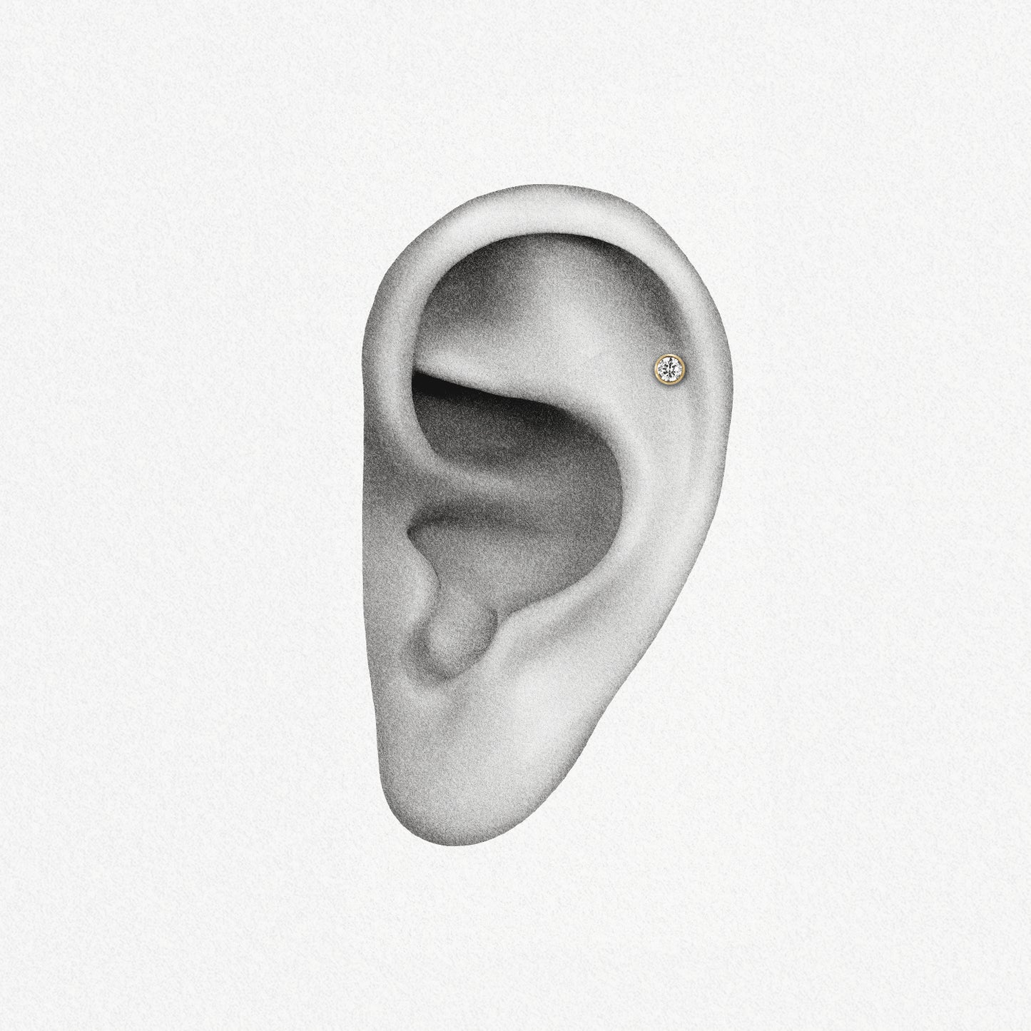 MINIMAL SPARKLE FLAT BACK STUD