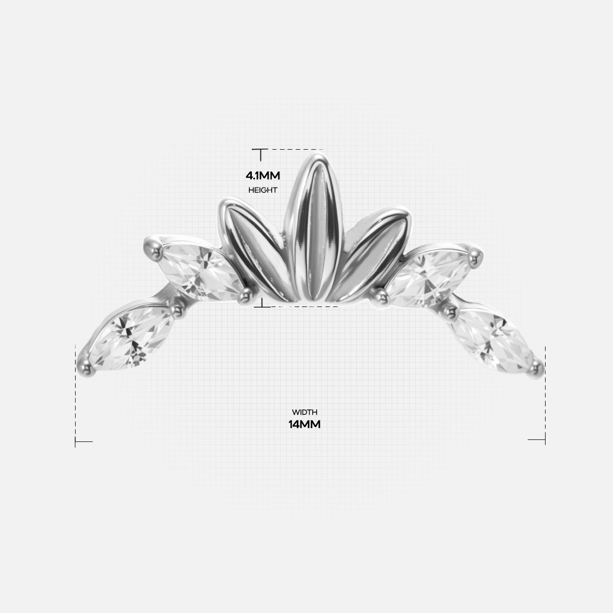 REGAL BLOSSOM FLAT BACK STUD