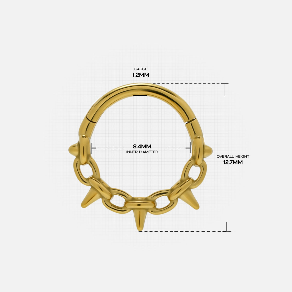 CHAIN SPIKE SEPTUM CLICKER