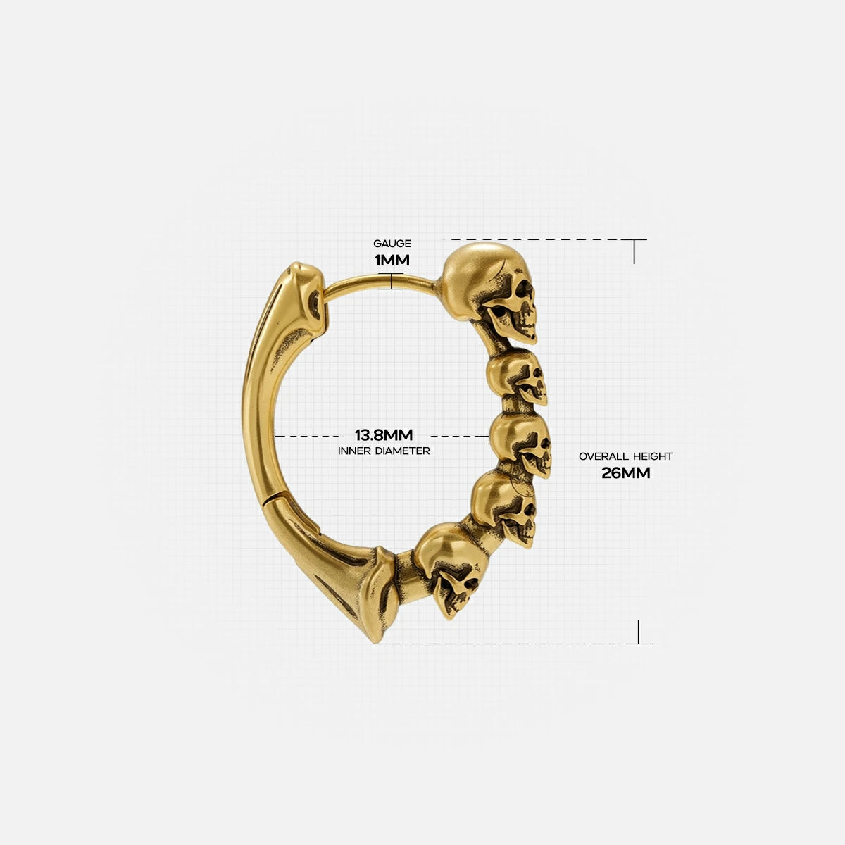 DEATHBOUND CIRCLE EARRINGS