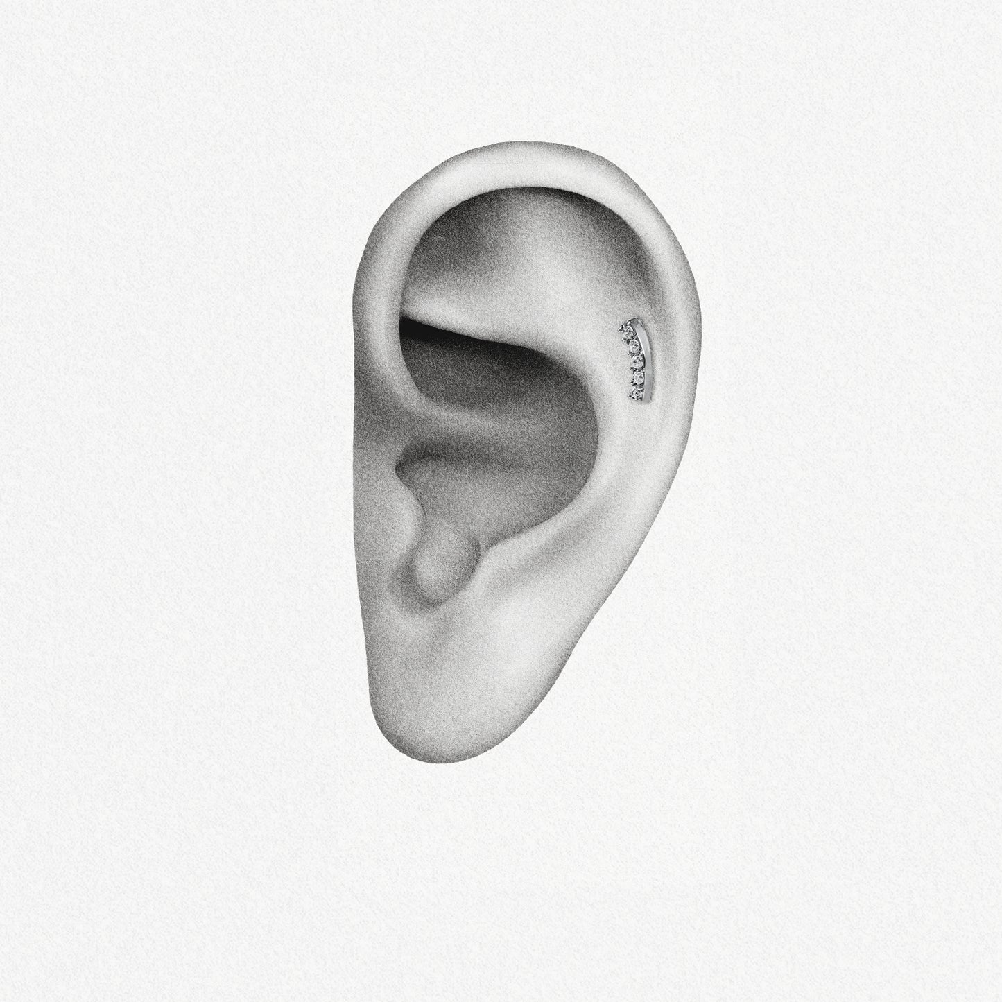 STYLISH CURVATURE FLAT BACK STUD