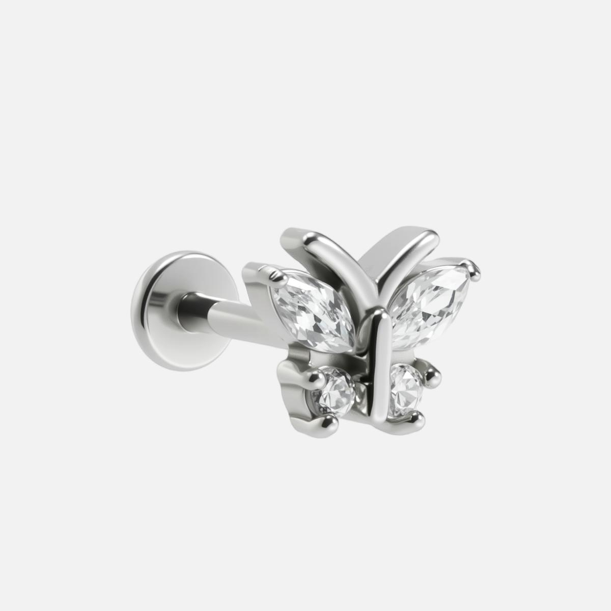 WHIMSICAL BUTTERFLY FLAT BACK STUD