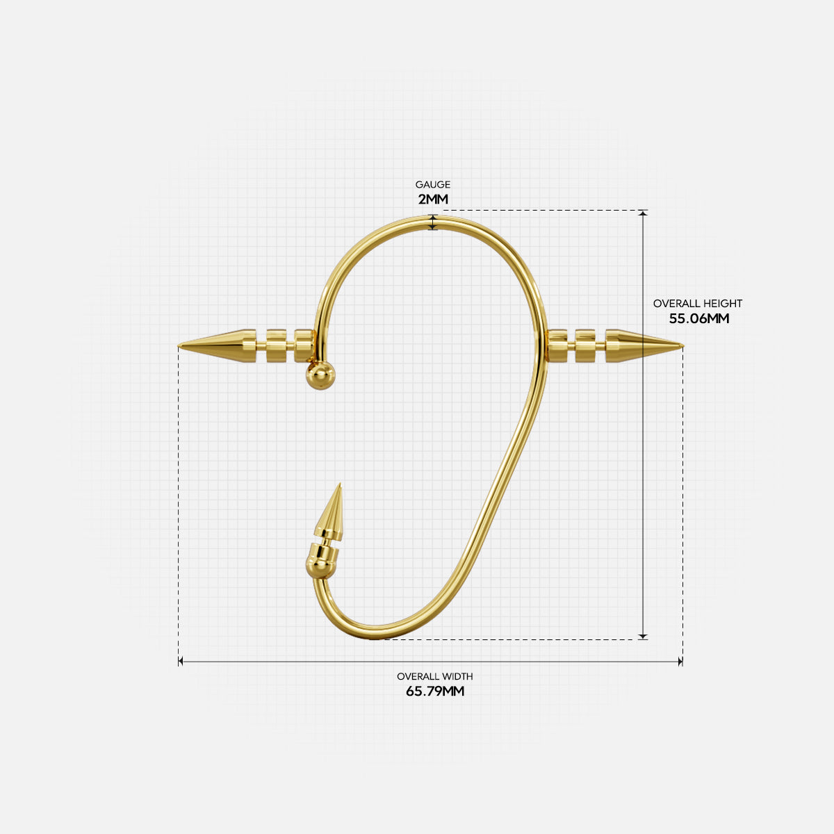 THORN CURVE EAR CUFFS