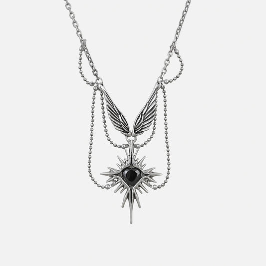 CELESTIAL STARBURST WINGS NECKLACE