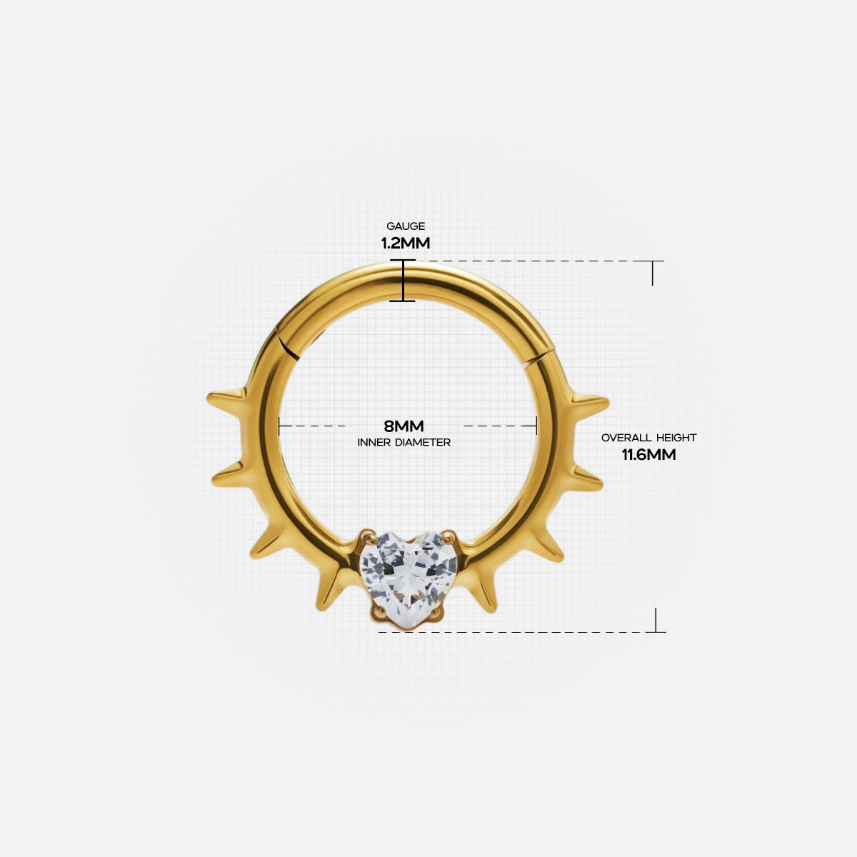CROWNED HEART SEPTUM CLICKER
