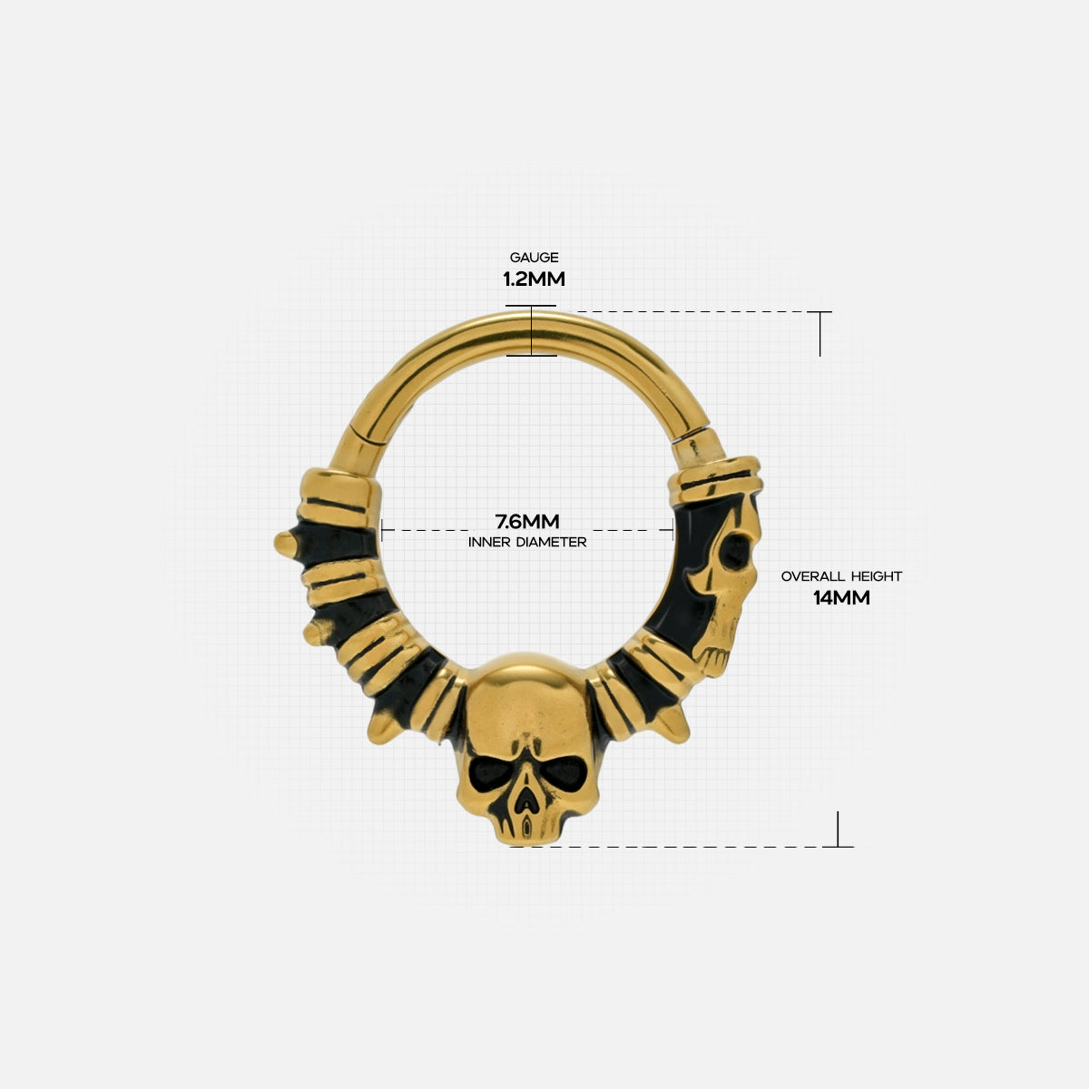 DARK SKULL SEPTUM CLICKER