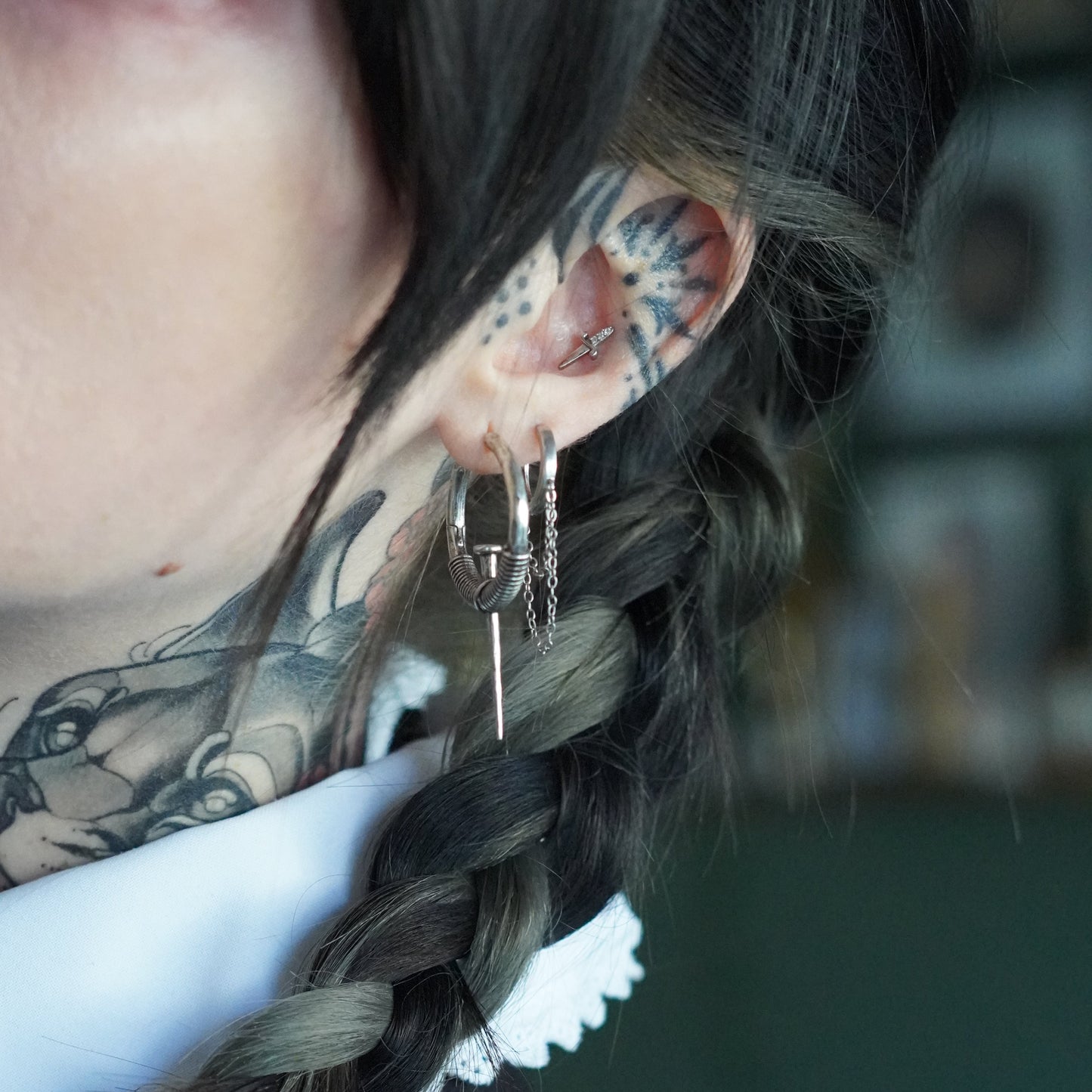 COILED NAIL EARRINGS