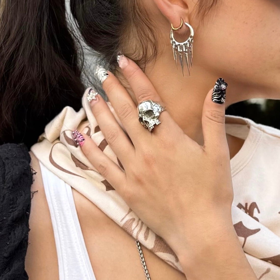 BAGUE CRÂNE MEMENTO MORI