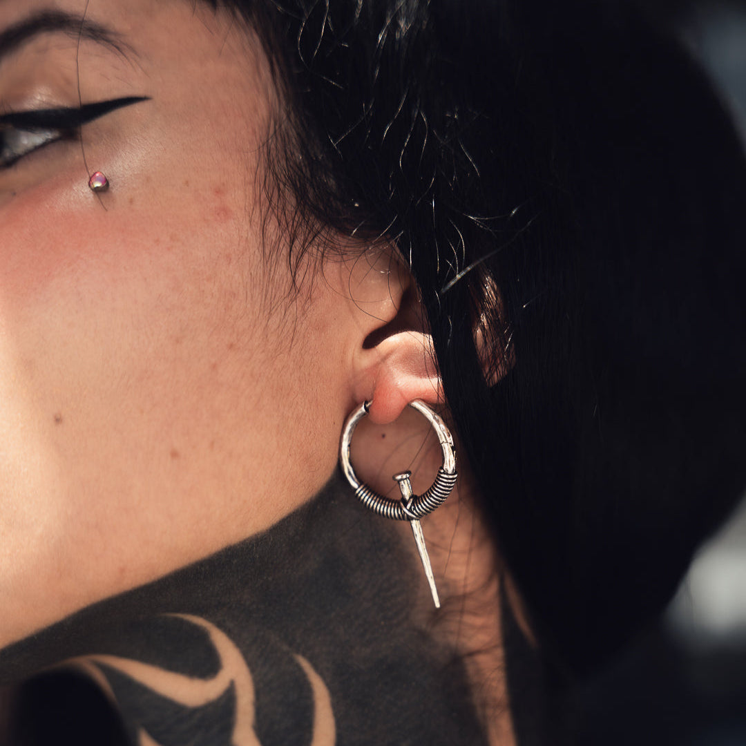 COILED NAIL EARRINGS