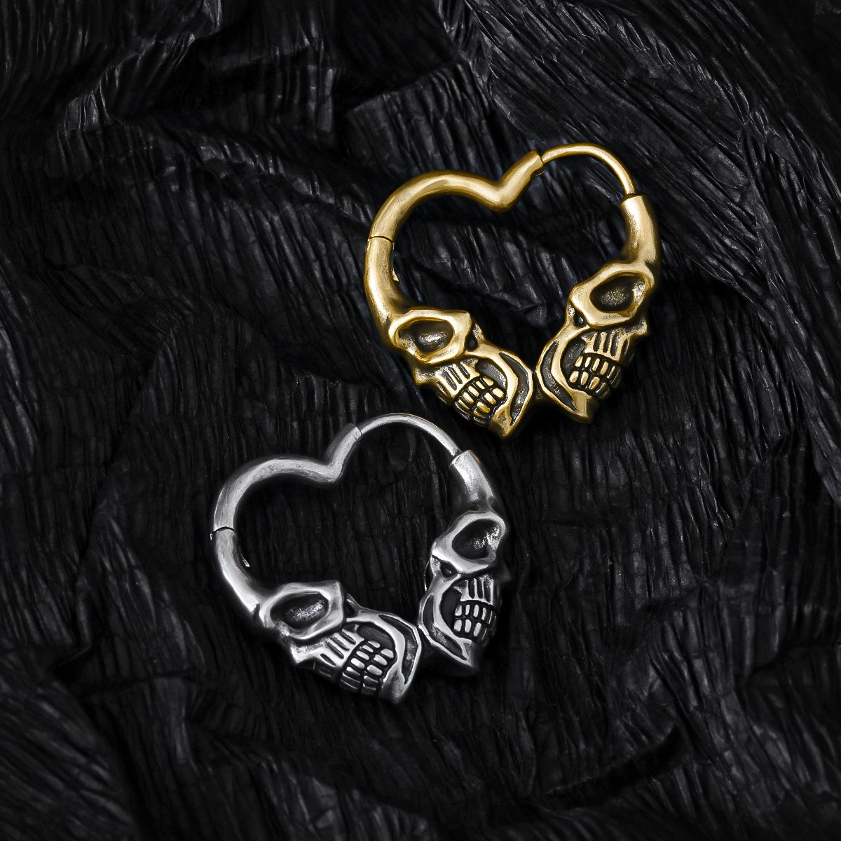 HEART SKULL EARRINGS