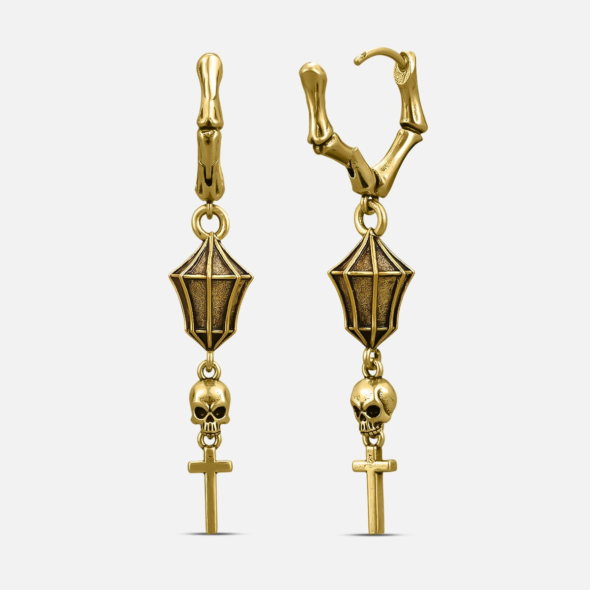 SKULL LANTERN EARRINGS